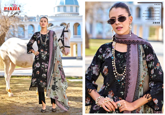 Pakiza Prints Humdum Vol 28 Lawn Cotton Embroidered Dress Material