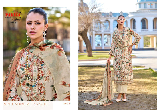 Pakiza Prints Humdum Vol 28 Lawn Cotton Embroidered Dress Material