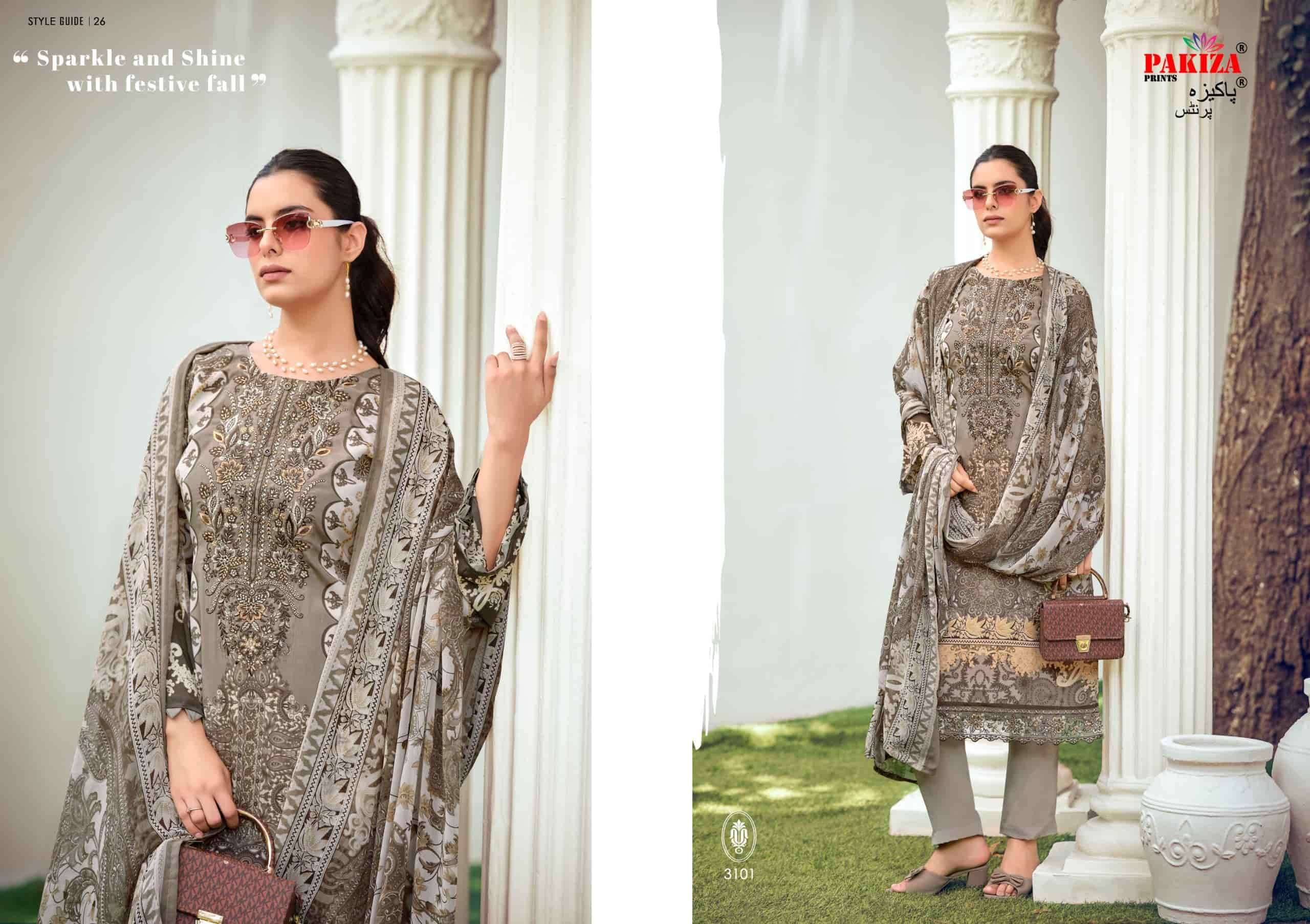 Pakiza Prints Rehnuma Vol 31 Royal Crepe Dress Material