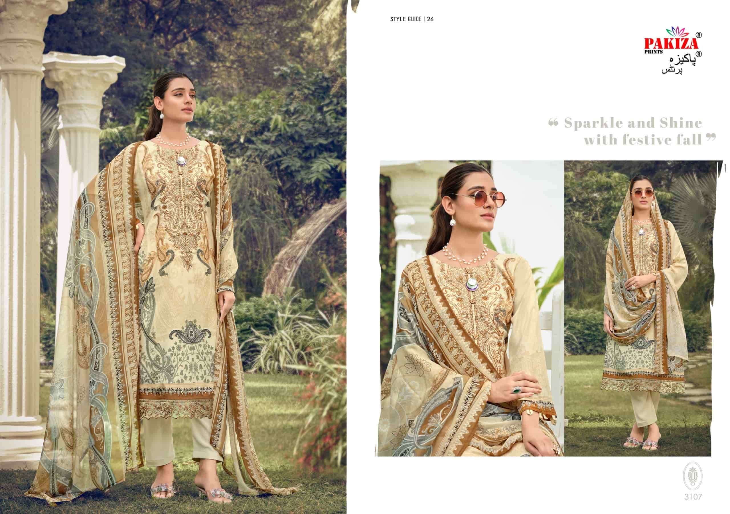Pakiza Prints Rehnuma Vol 31 Royal Crepe Dress Material