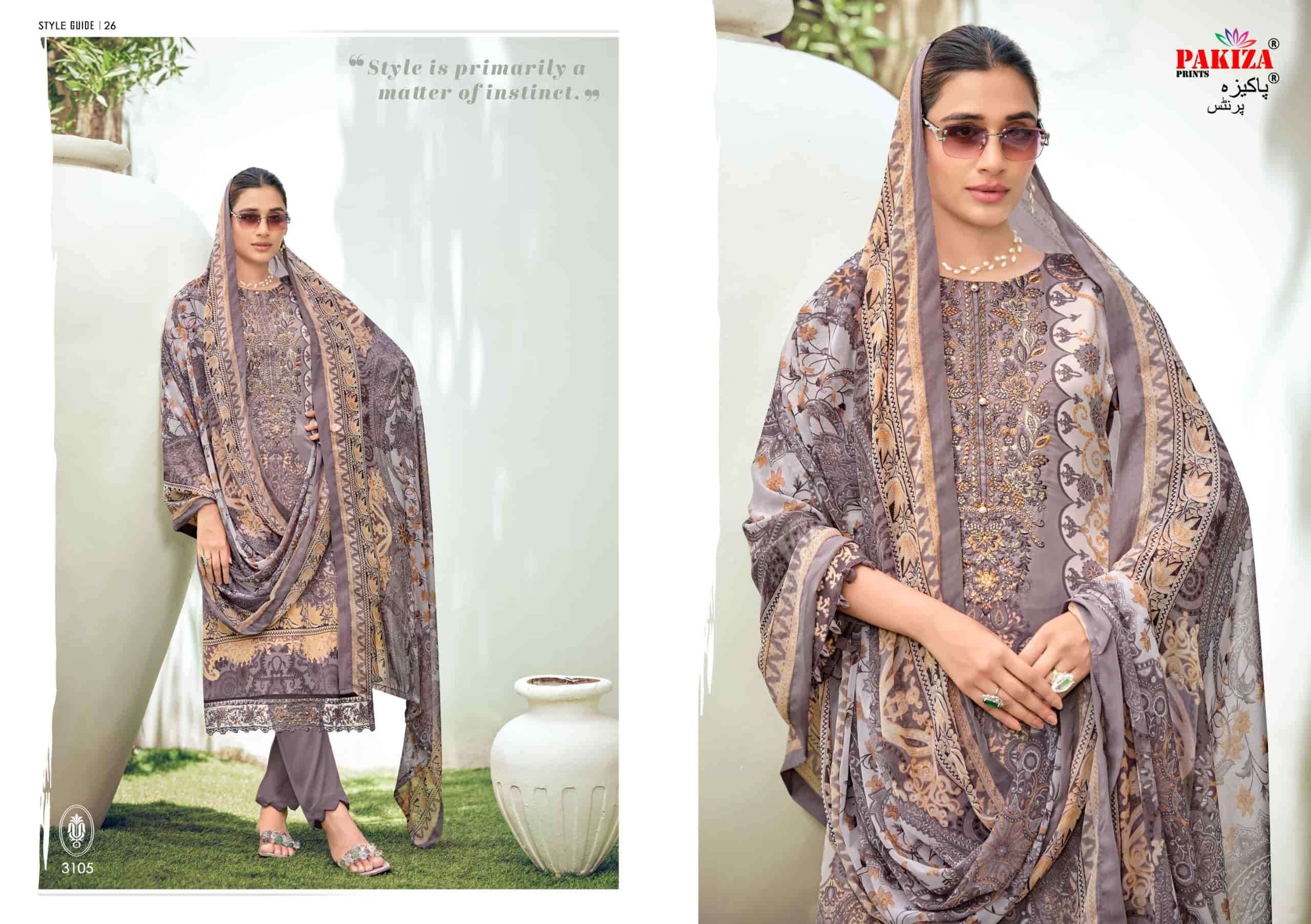 Pakiza Prints Rehnuma Vol 31 Royal Crepe Dress Material