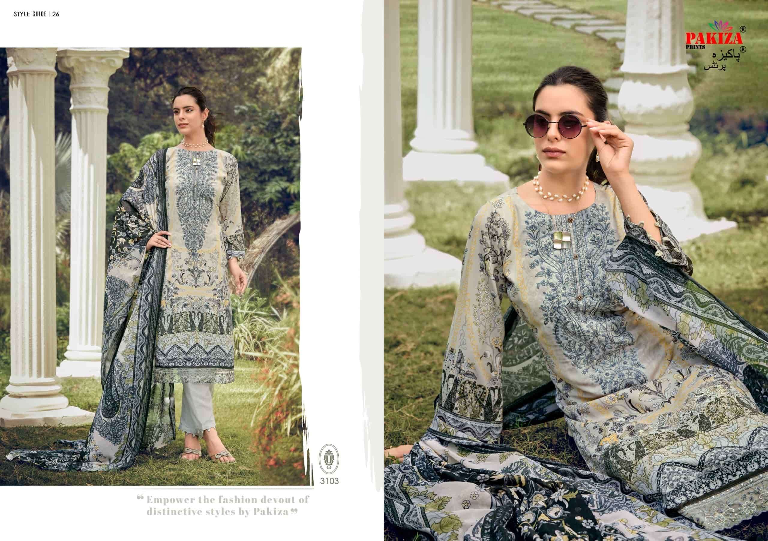 Pakiza Prints Rehnuma Vol 31 Royal Crepe Dress Material