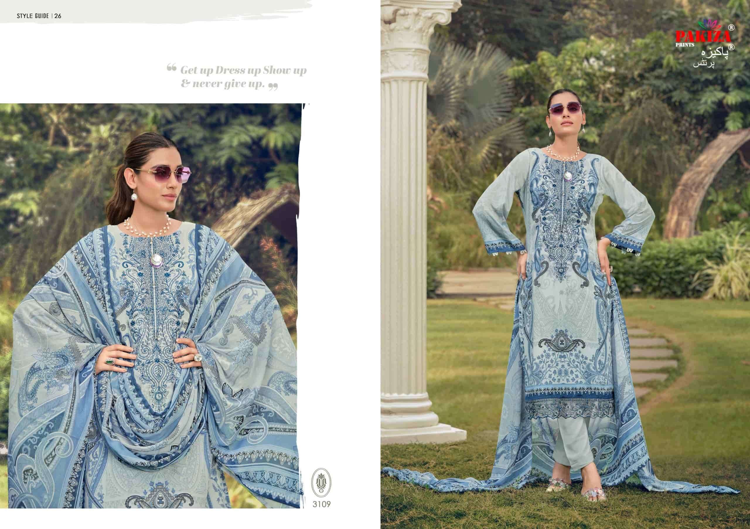 Pakiza Prints Rehnuma Vol 31 Royal Crepe Dress Material