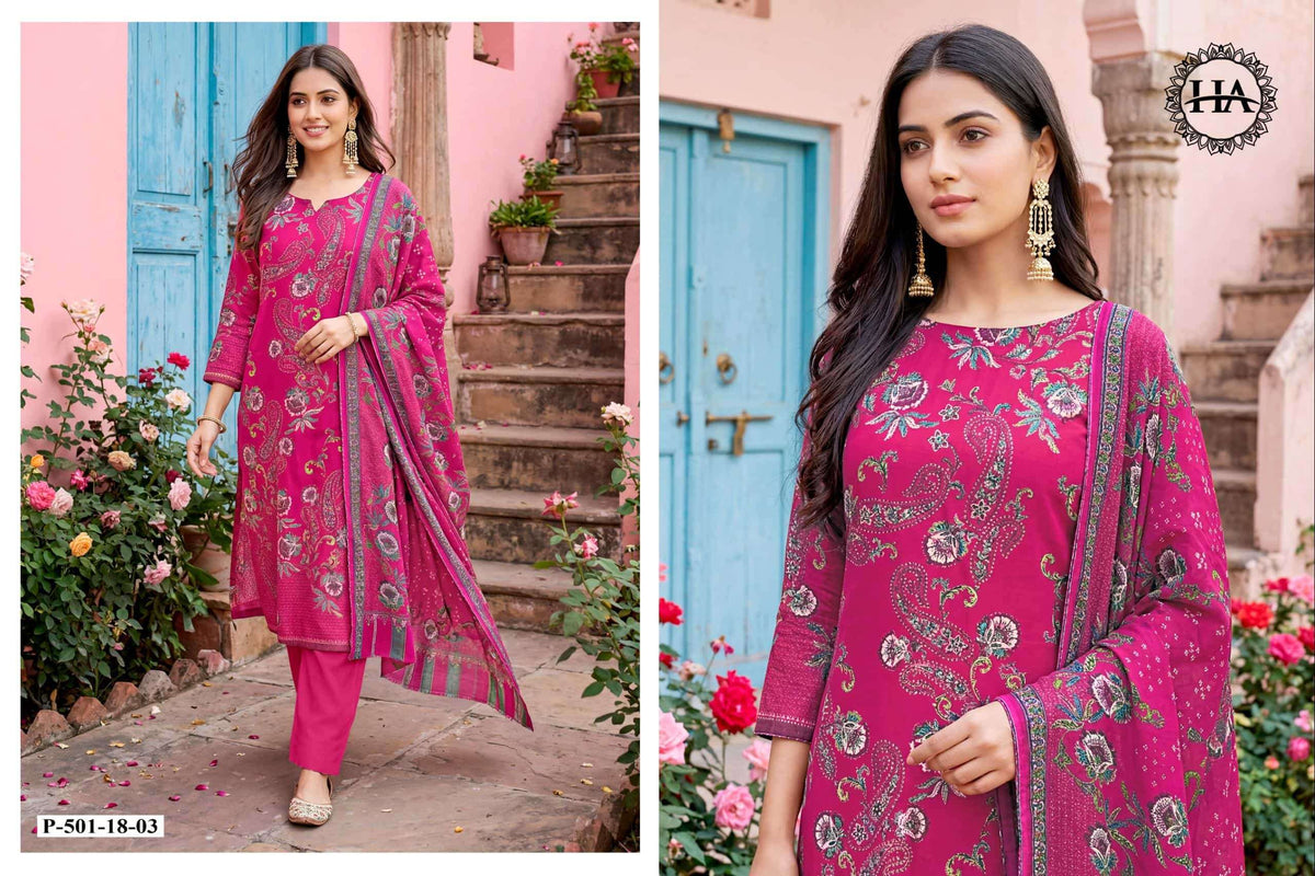 Harshit Fashion Hub Parwani Cotton Dress Material - Amrah Wholesale