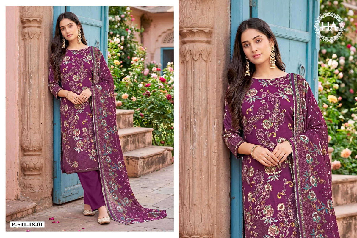 Harshit Fashion Hub Parwani Cotton Dress Material - Amrah Wholesale