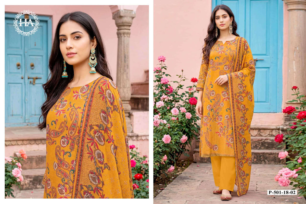 Harshit Fashion Hub Parwani Cotton Dress Material - Amrah Wholesale