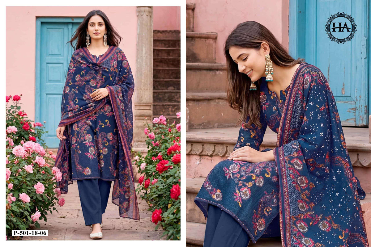 Harshit Fashion Hub Parwani Cotton Dress Material - Amrah Wholesale