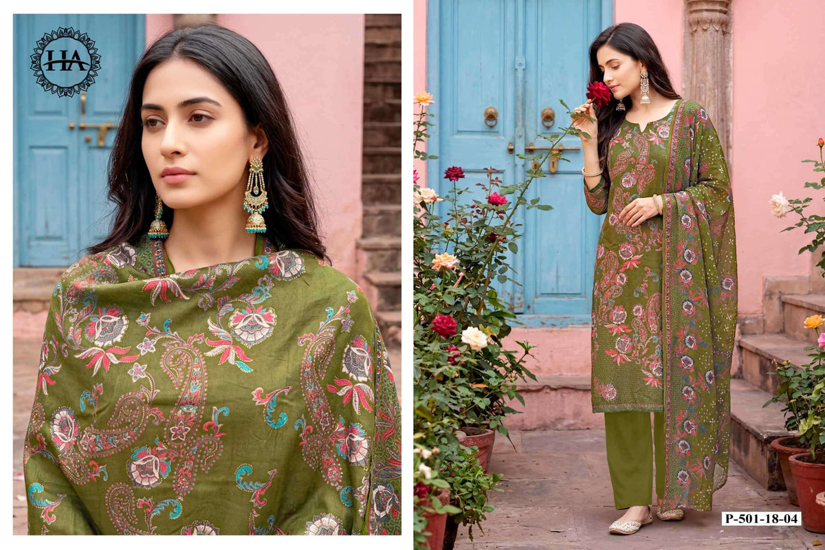 Harshit Fashion Hub Parwani Cotton Dress Material - Amrah Wholesale