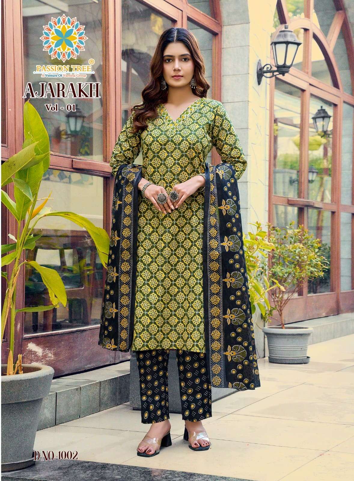 PASSION TREE AJARAKH VOL-1 Cotton Printed Salwar Suit Set