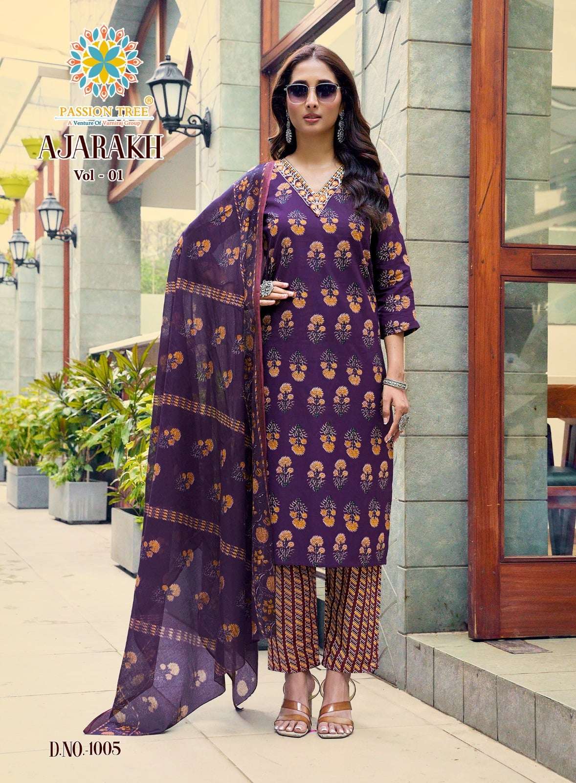 PASSION TREE AJARAKH VOL-1 Cotton Printed Salwar Suit Set