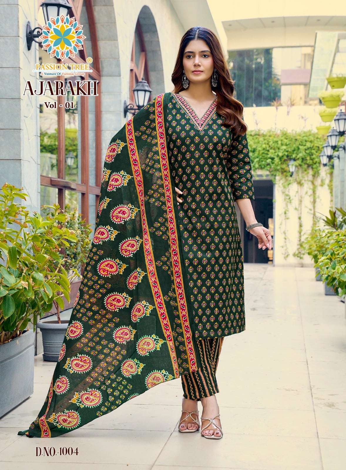 PASSION TREE AJARAKH VOL-1 Cotton Printed Salwar Suit Set