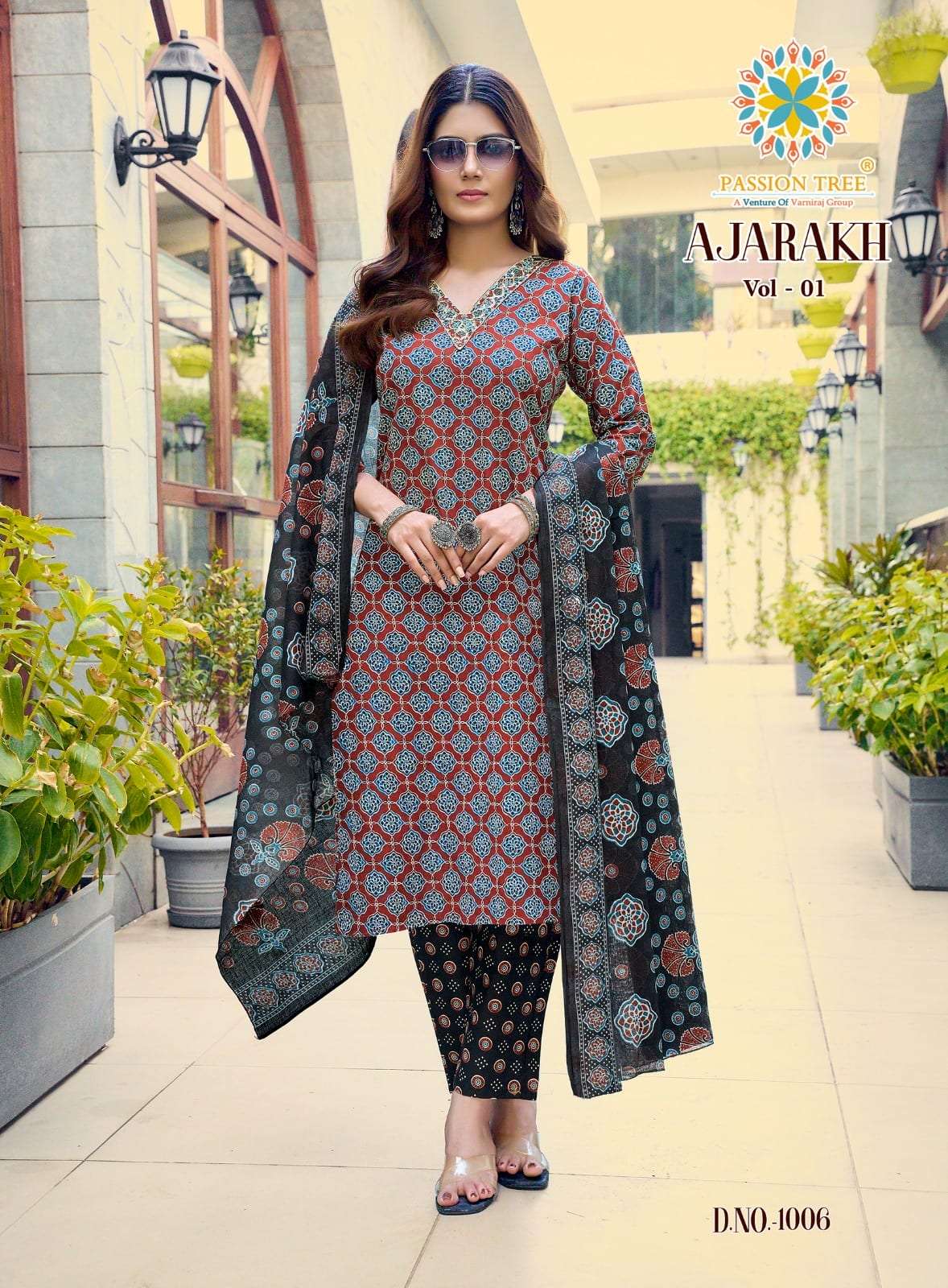 PASSION TREE AJARAKH VOL-1 Cotton Printed Salwar Suit Set
