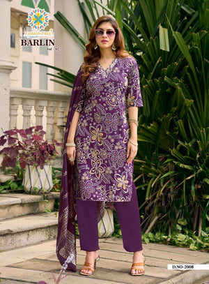 Passion Tree Barlin Vol 2 Stitched Kurta Pant Dupatta Set