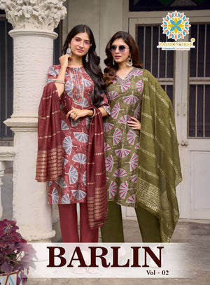 Passion Tree Barlin Vol 2 Stitched Kurta Pant Dupatta Set