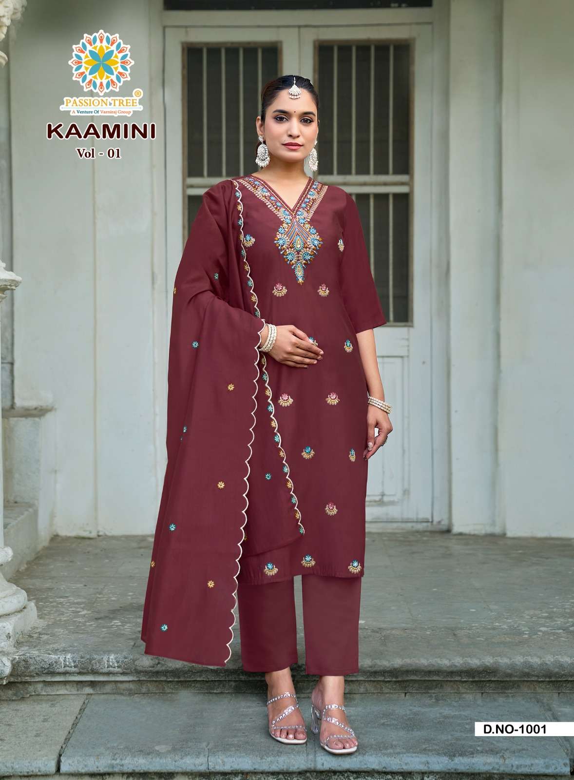 Passion Tree Kaamini Vol-1 Roman Silk Dress Material
