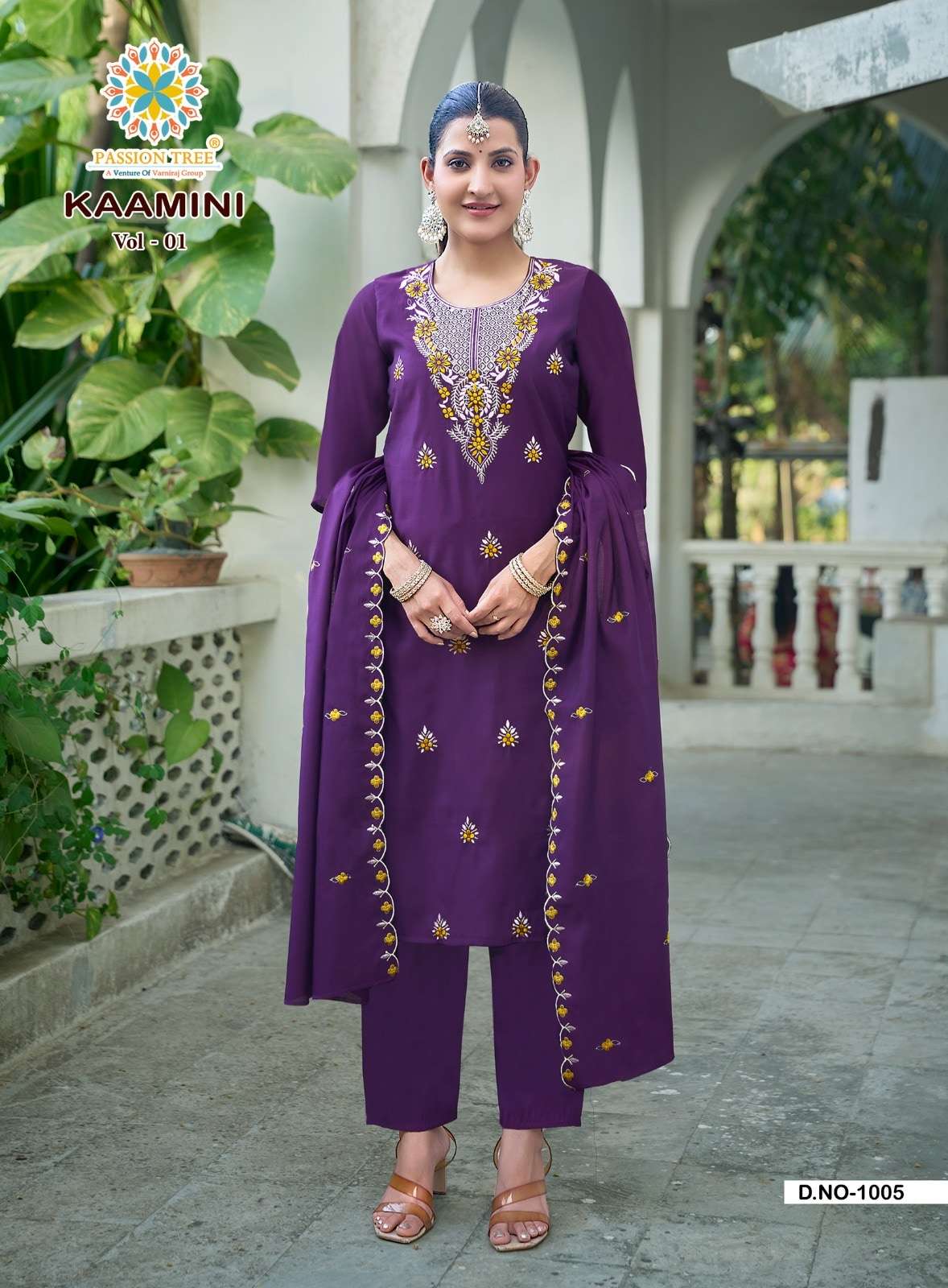 Passion Tree Kaamini Vol-1 Roman Silk Dress Material