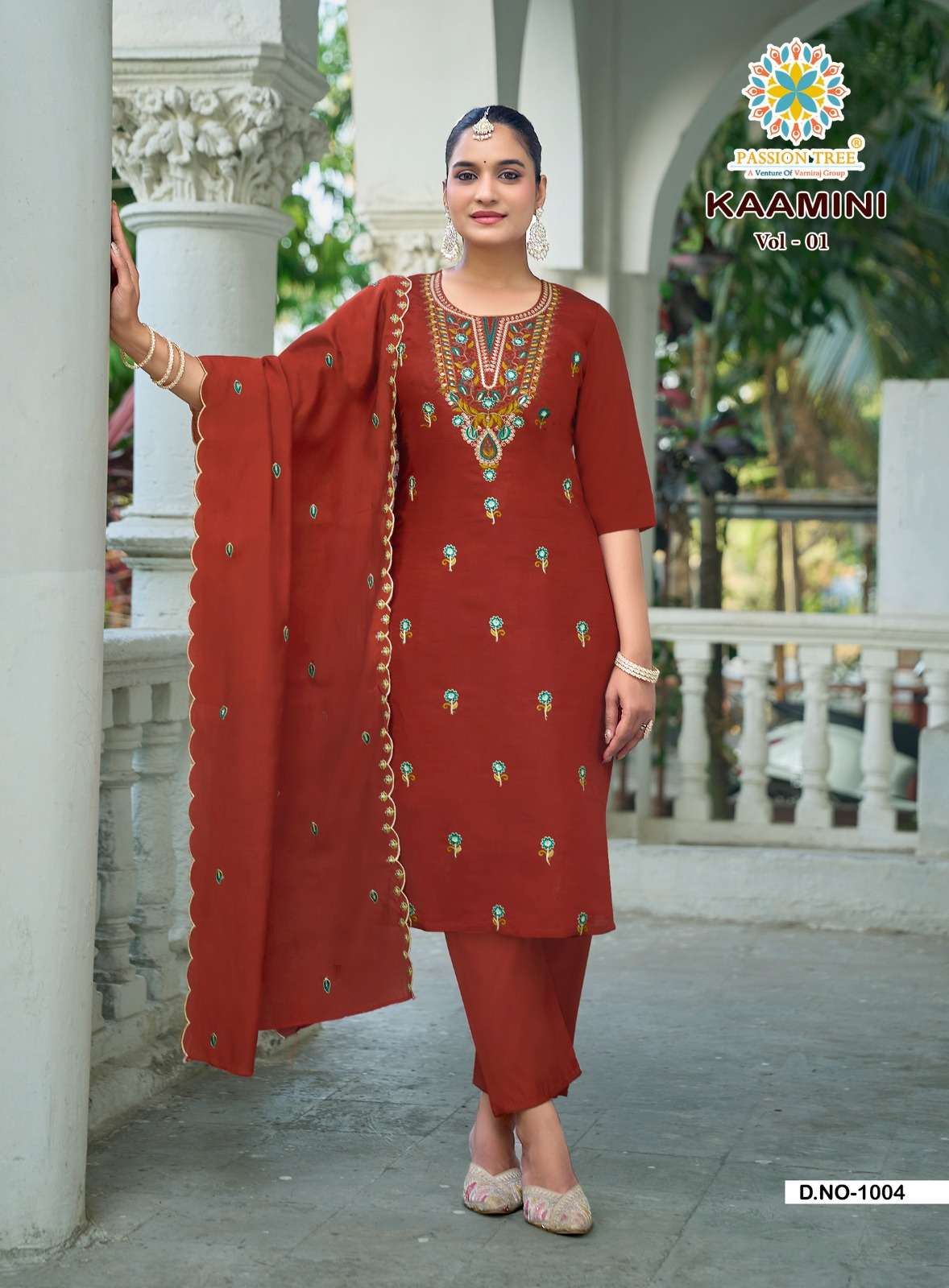 Passion Tree Kaamini Vol-1 Roman Silk Dress Material