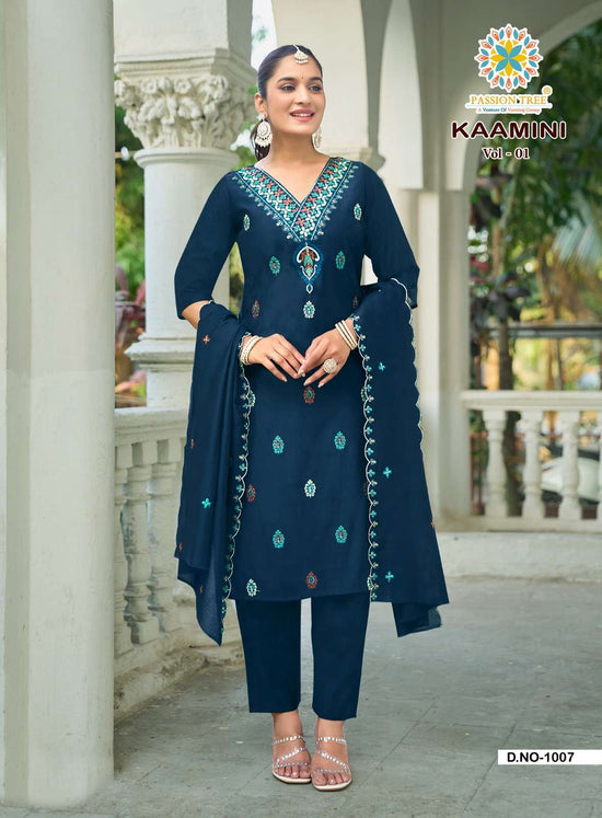 Passion Tree Kaamini Vol-1 Roman Silk Dress Material