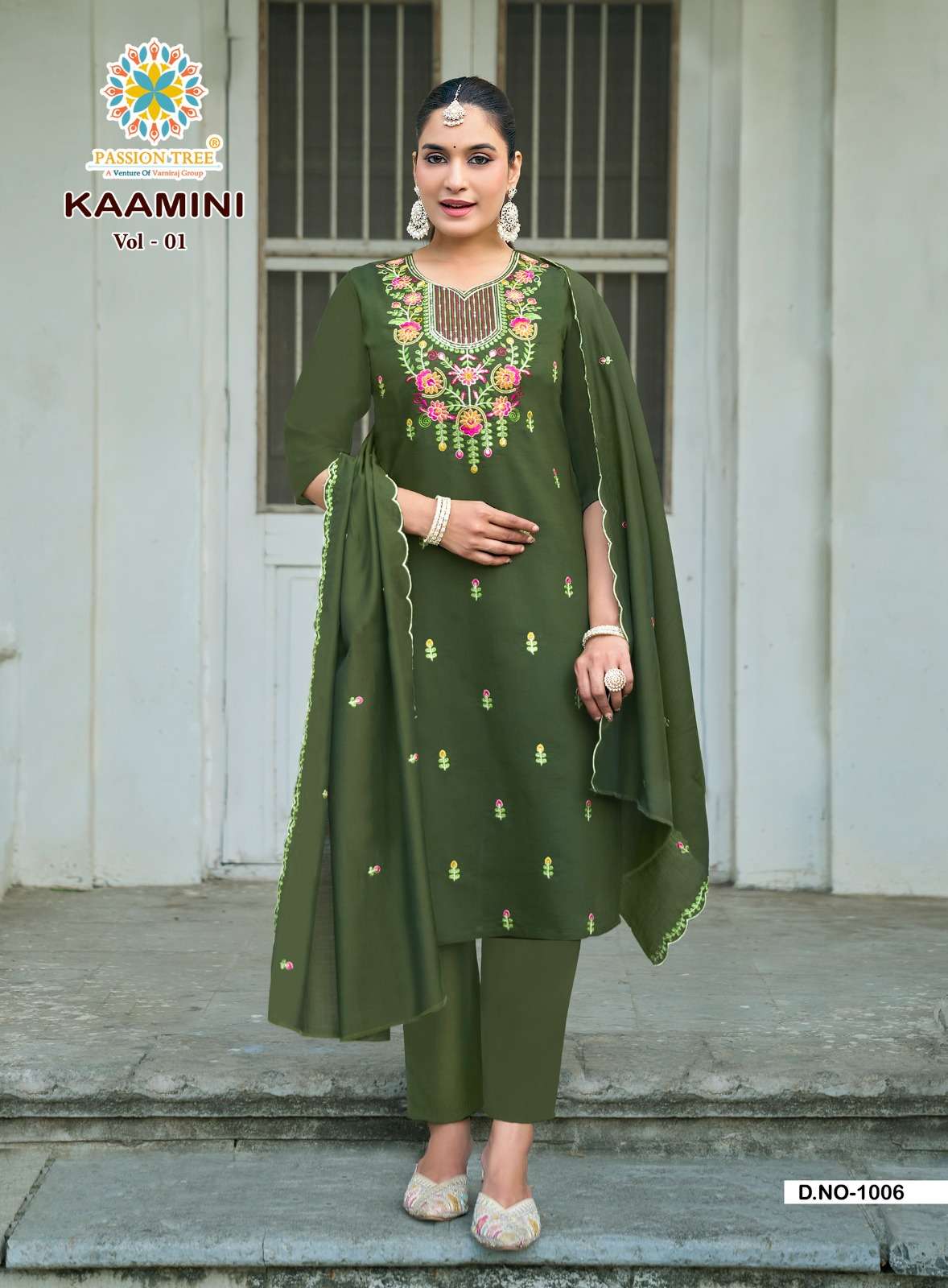 Passion Tree Kaamini Vol-1 Roman Silk Dress Material