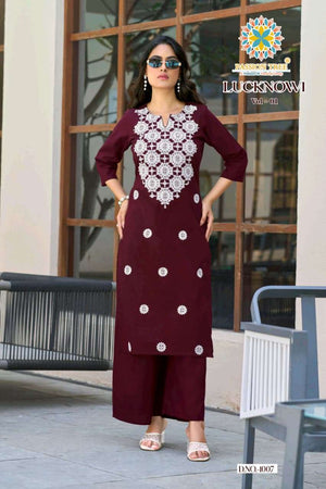 PASSION TREE LUCKNOWI VOL-1 Kurti Set Wholesale Catalogue