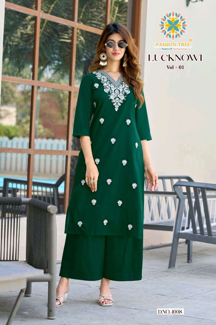 PASSION TREE LUCKNOWI VOL-1 Kurti Set Wholesale Catalogue