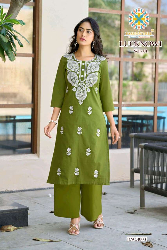 PASSION TREE LUCKNOWI VOL-1 Kurti Set Wholesale Catalogue