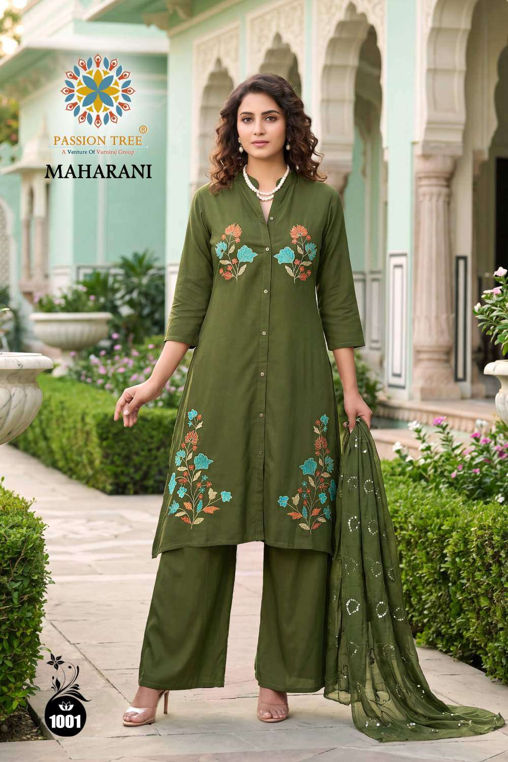 Passion Tree Maharani Vol-1 Silk Embroidery Chanderi Stitched Dresses