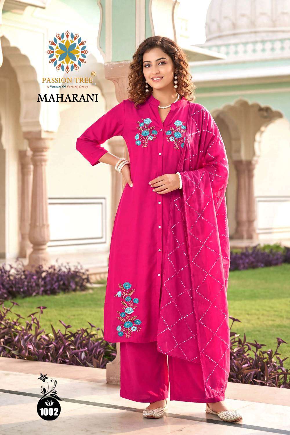 Passion Tree Maharani Vol-1 Silk Embroidery Chanderi Stitched Dresses