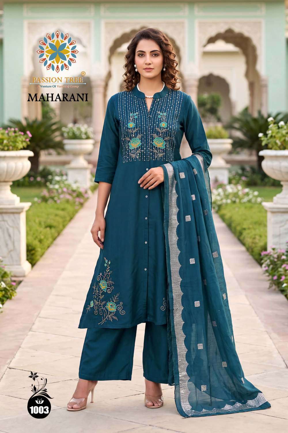 Passion Tree Maharani Vol-1 Silk Embroidery Chanderi Stitched Dresses