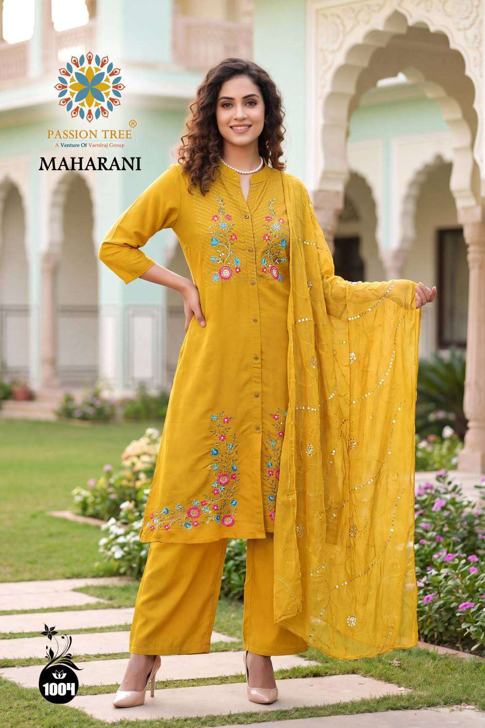 Passion Tree Maharani Vol-1 Silk Embroidery Chanderi Stitched Dresses