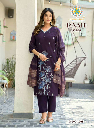 Passion Tree Raahi Vol 1 Roman Silk Kurti Pant Dupatta Set