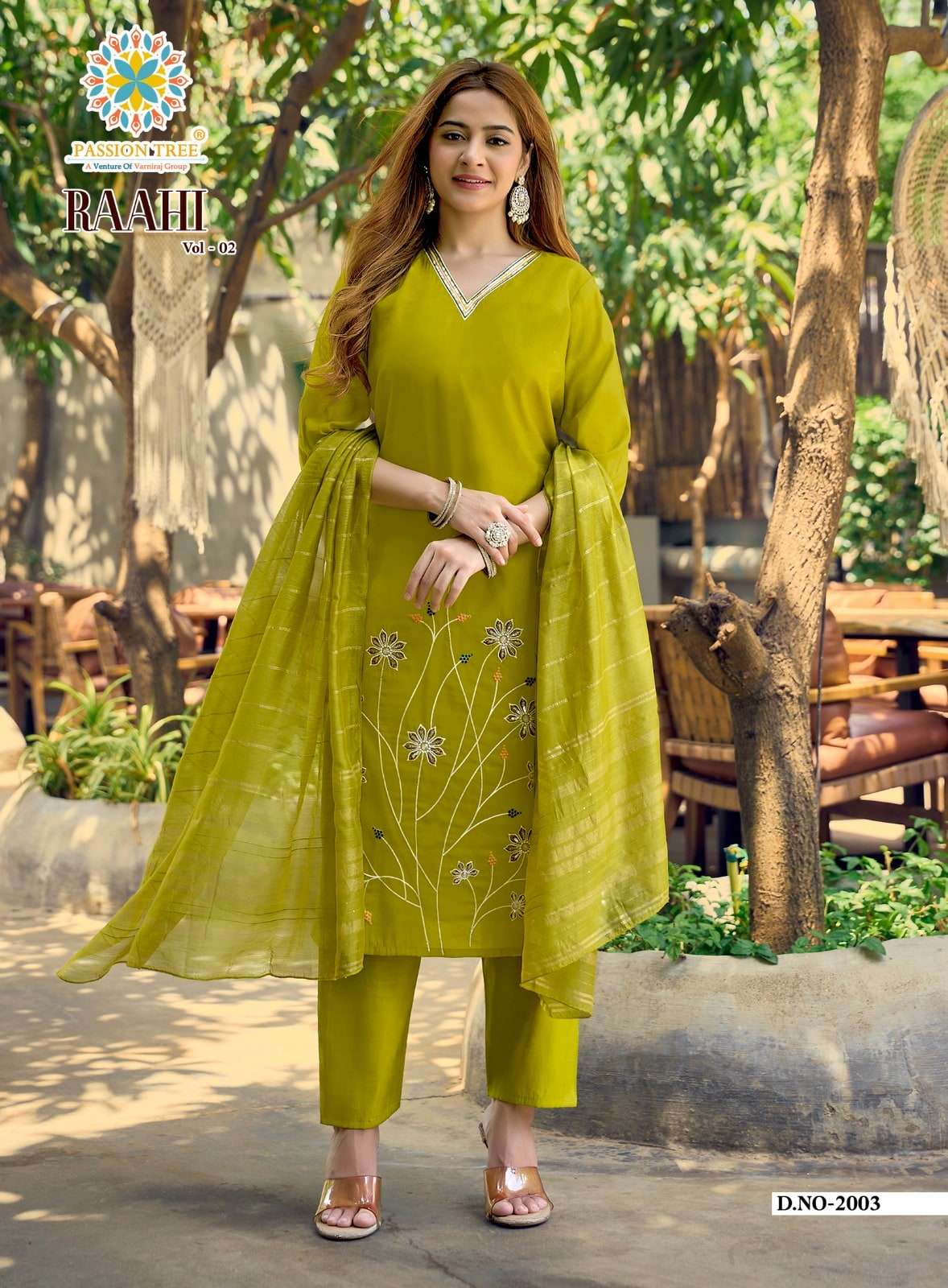 PASSION TREE RAAHI VOL-2 Roman Silk Embroidery Salwar Suit Set