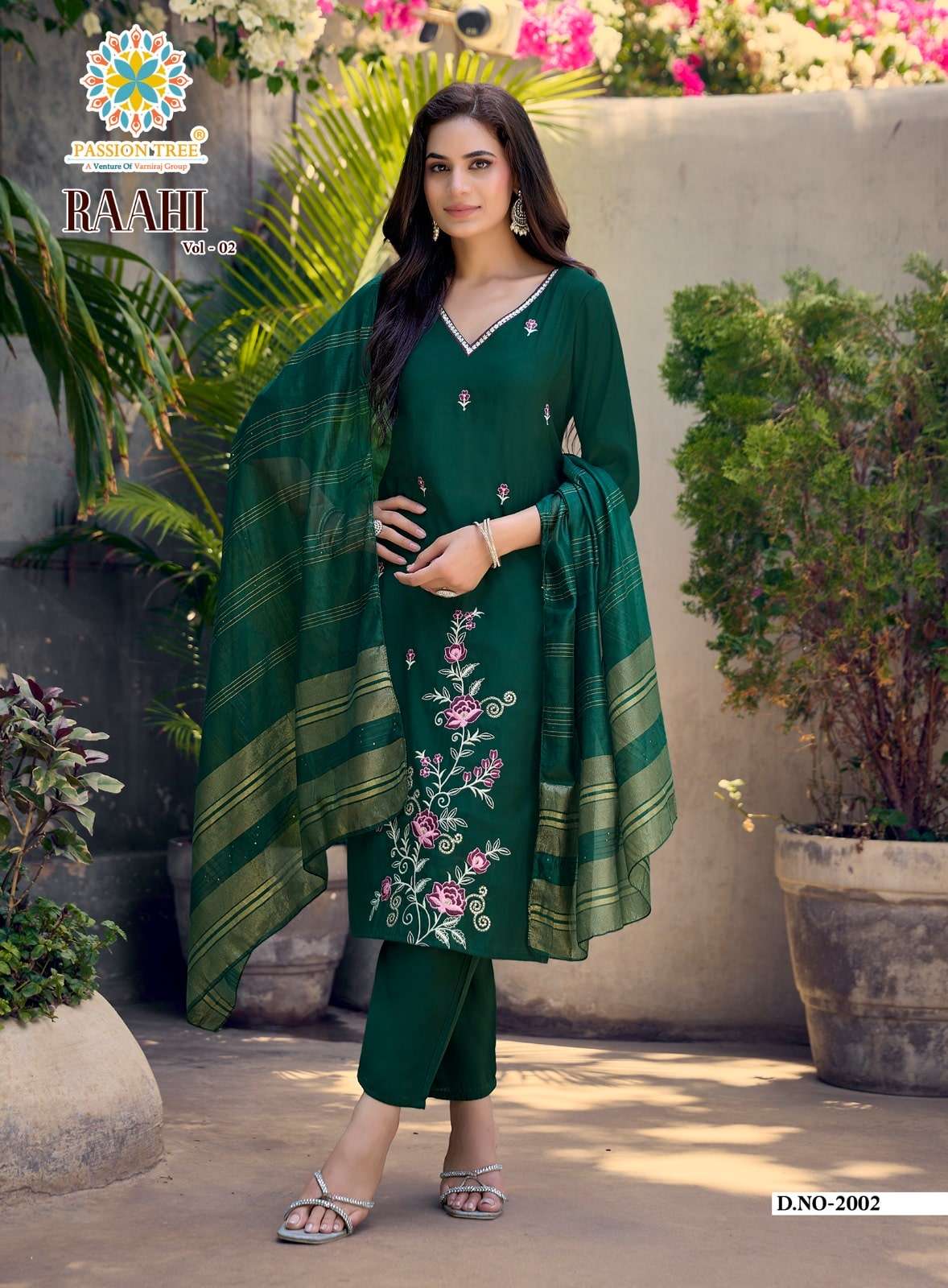PASSION TREE RAAHI VOL-2 Roman Silk Embroidery Salwar Suit Set