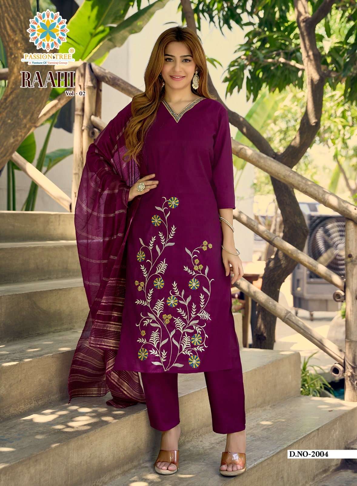 PASSION TREE RAAHI VOL-2 Roman Silk Embroidery Salwar Suit Set