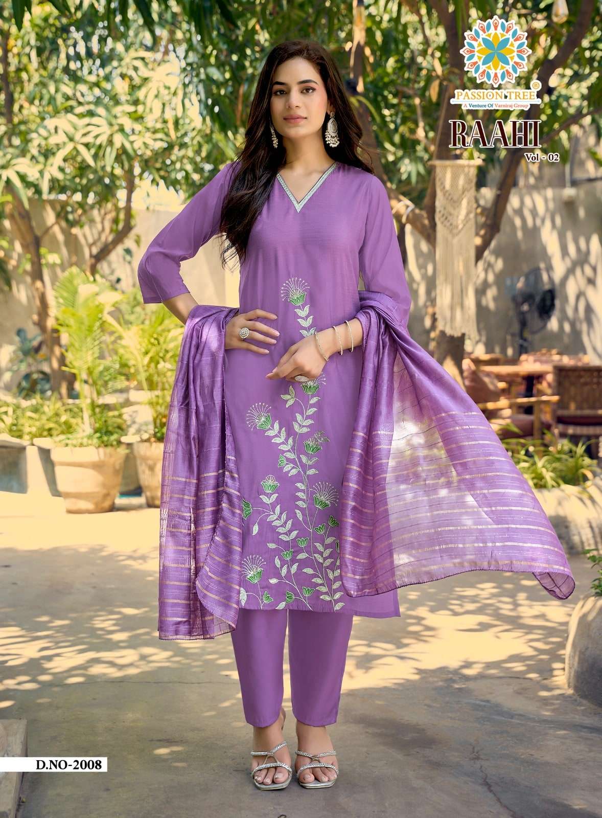 PASSION TREE RAAHI VOL-2 Roman Silk Embroidery Salwar Suit Set