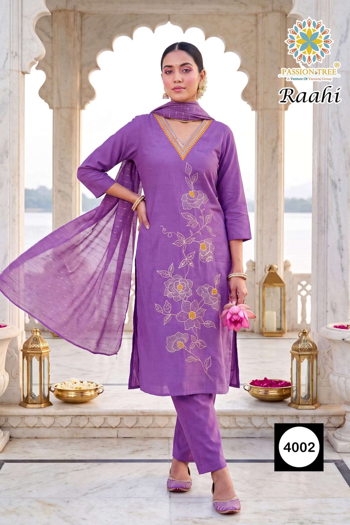 Passion Tree Raahi Vol-4 Roman Silk Embroidered Salwar Suit