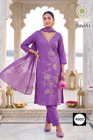 Passion Tree Raahi Vol-4 Roman Silk Embroidered Salwar Suit