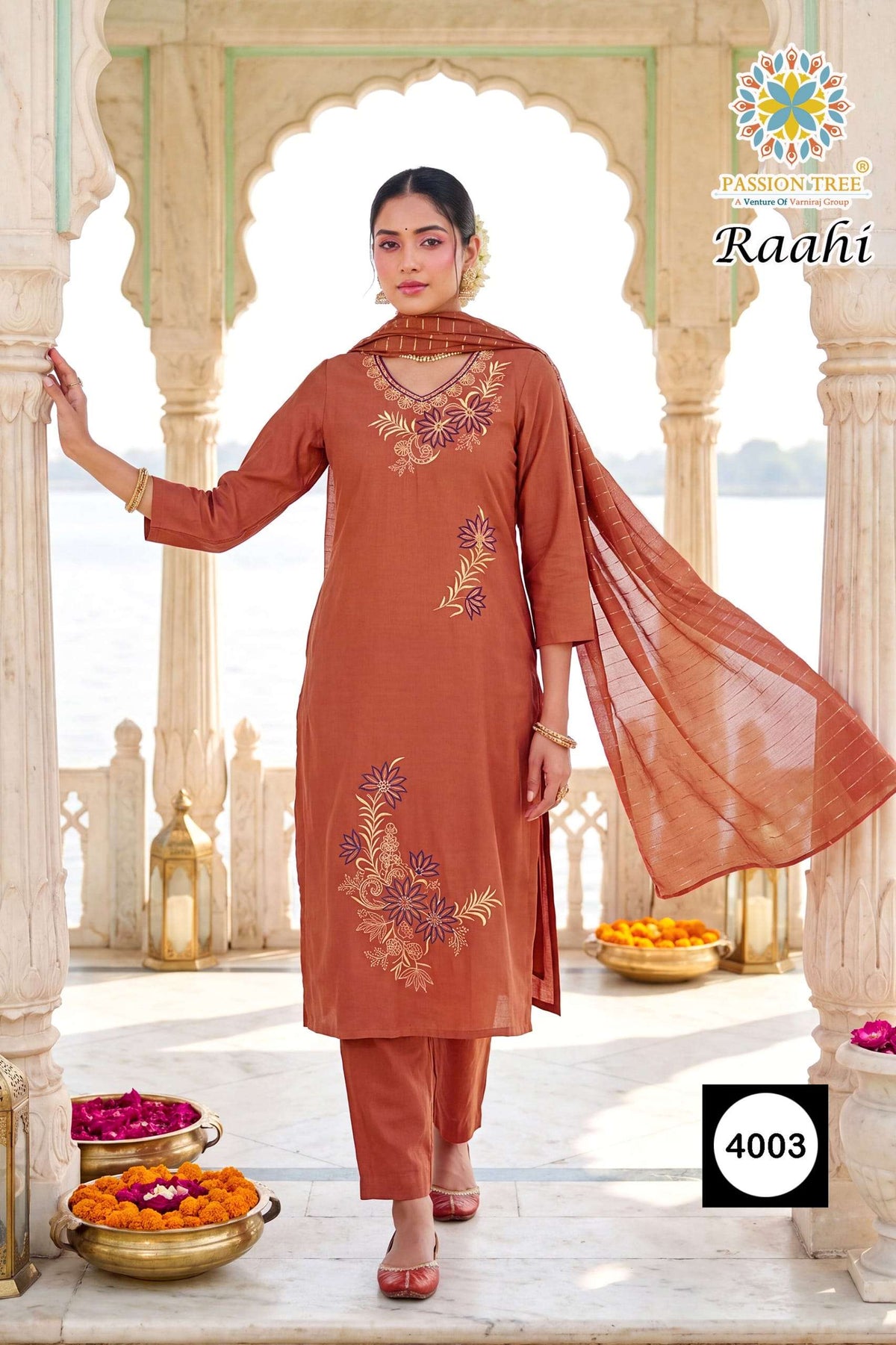 Passion Tree Raahi Vol-4 Roman Silk Embroidered Salwar Suit