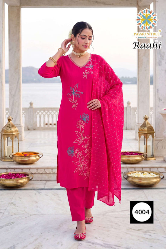 Passion Tree Raahi Vol-4 Roman Silk Embroidered Salwar Suit