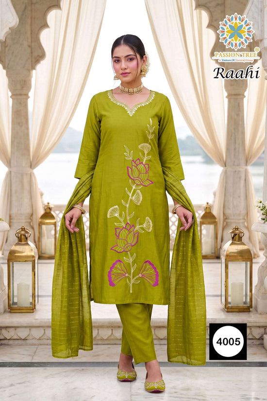 Passion Tree Raahi Vol-4 Roman Silk Embroidered Salwar Suit