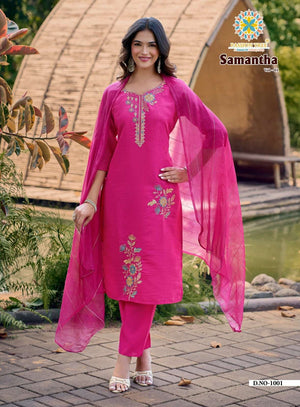 PASSION TREE SAMANTHA VOL-1 Crush Embroidered Stitched Salwar Suit