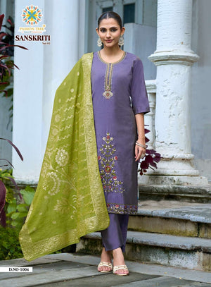 PASSION TREE SANSKRITI VOL-1 Roman Shimmer Salwar Suit Set