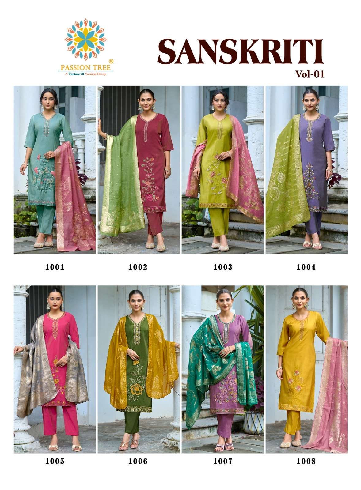 PASSION TREE SANSKRITI VOL-1 Roman Shimmer Salwar Suit Set