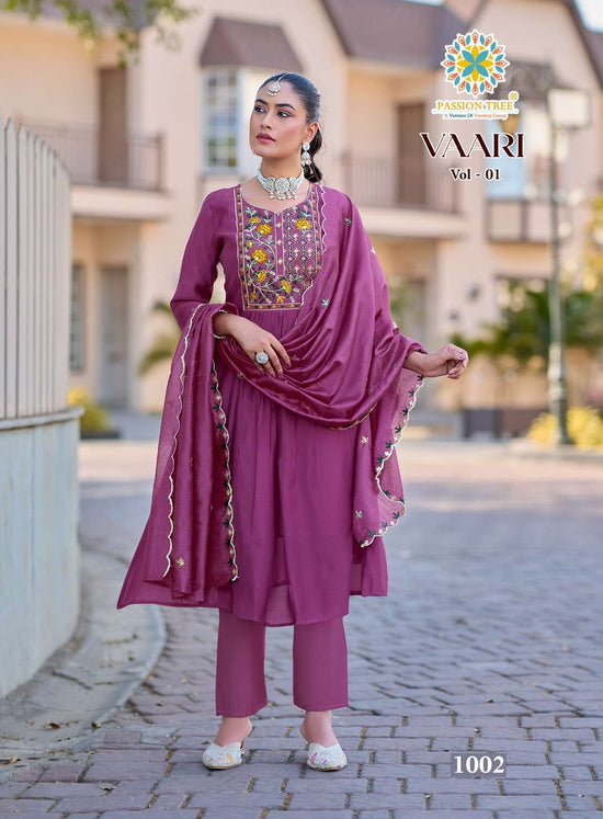 Passion Tree Vaari Vol - 1 Mal Chanderi Dress Material Wholesale Surat - Amrah Wholesale