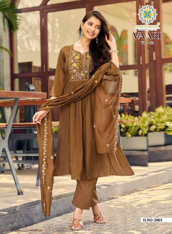 PASSION TREE Vaari Vol-2 Mal Chanderi Salwar Suit Set - Amrah Wholesale