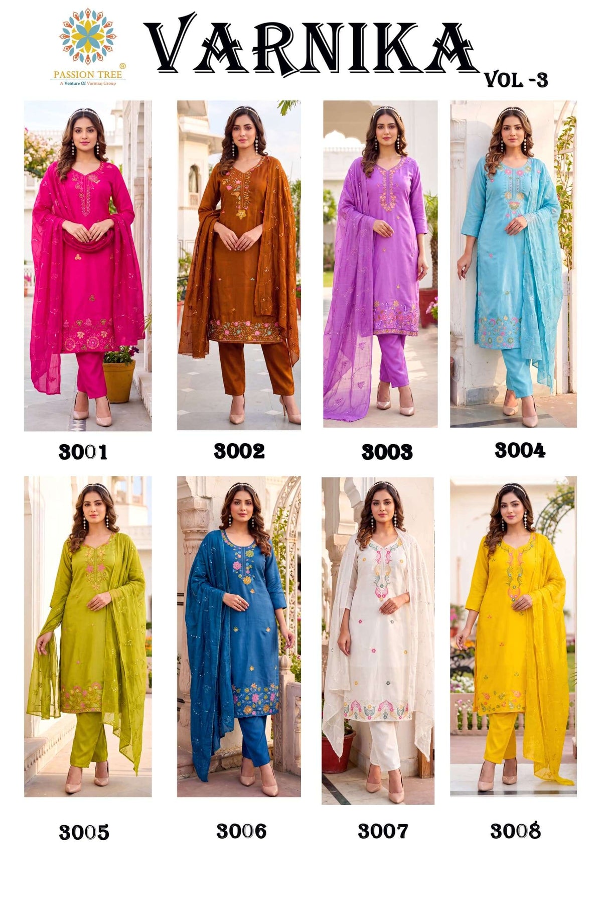 Passion Tree Varnika Vol-3 Roman Silk Stitched Salwar Suit