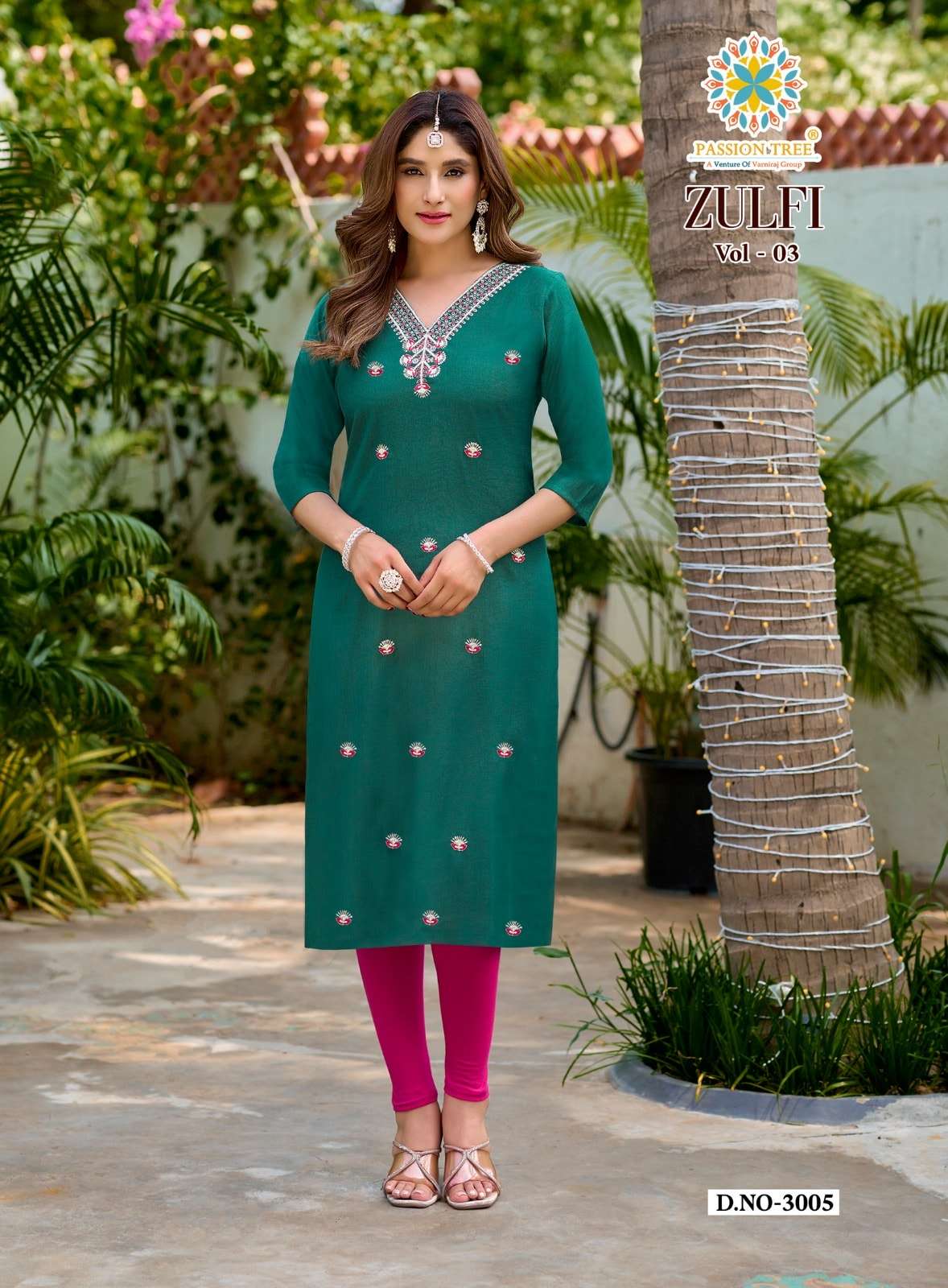 PASSION TREE ZULFI VOL-3 Vatican Stitched Kurti Set - Amrah Wholesale