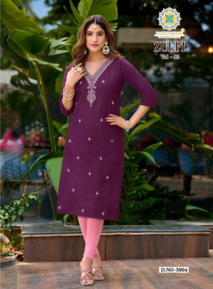 PASSION TREE ZULFI VOL-3 Vatican Stitched Kurti Set - Amrah Wholesale