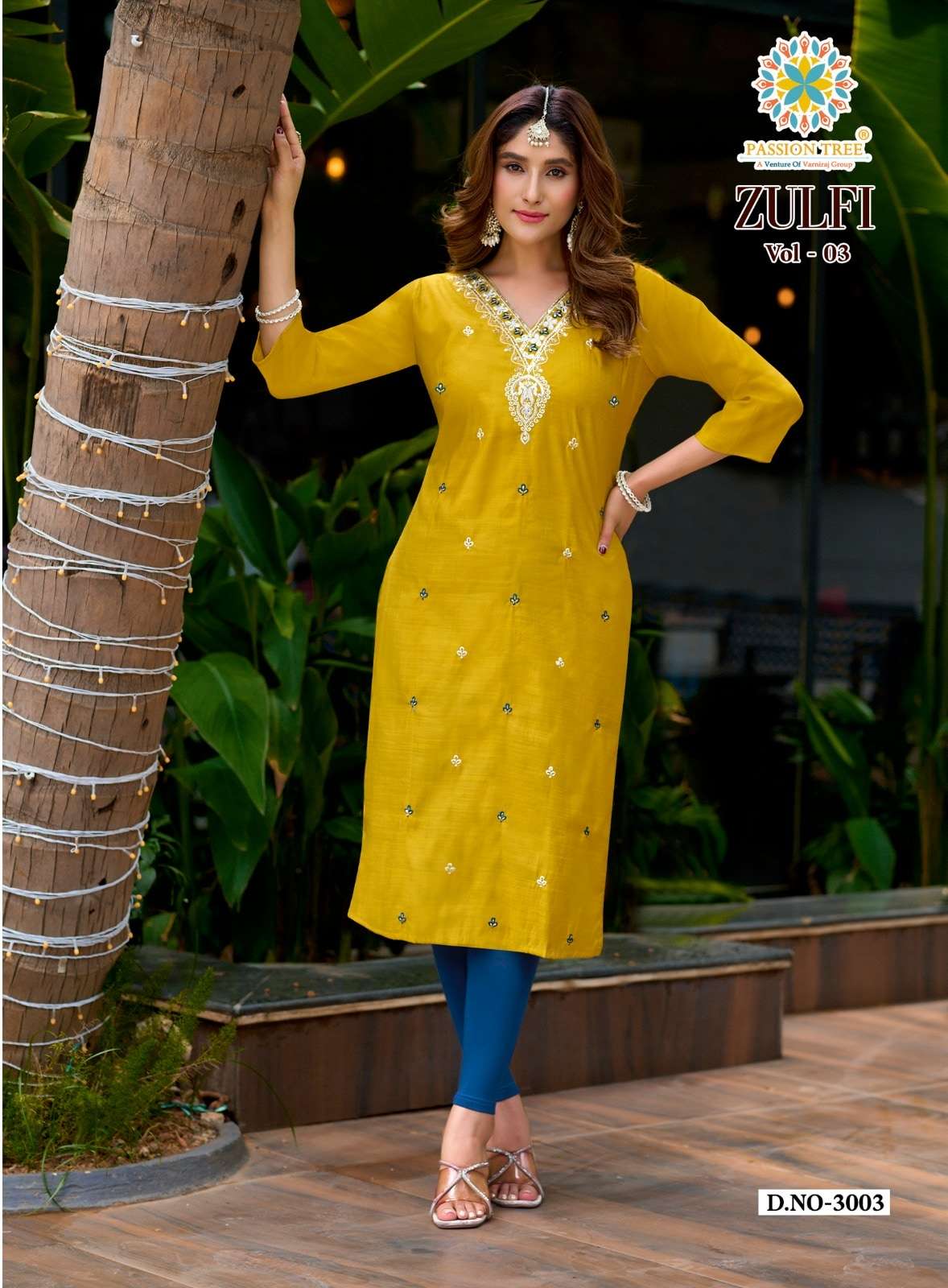 PASSION TREE ZULFI VOL-3 Vatican Stitched Kurti Set - Amrah Wholesale