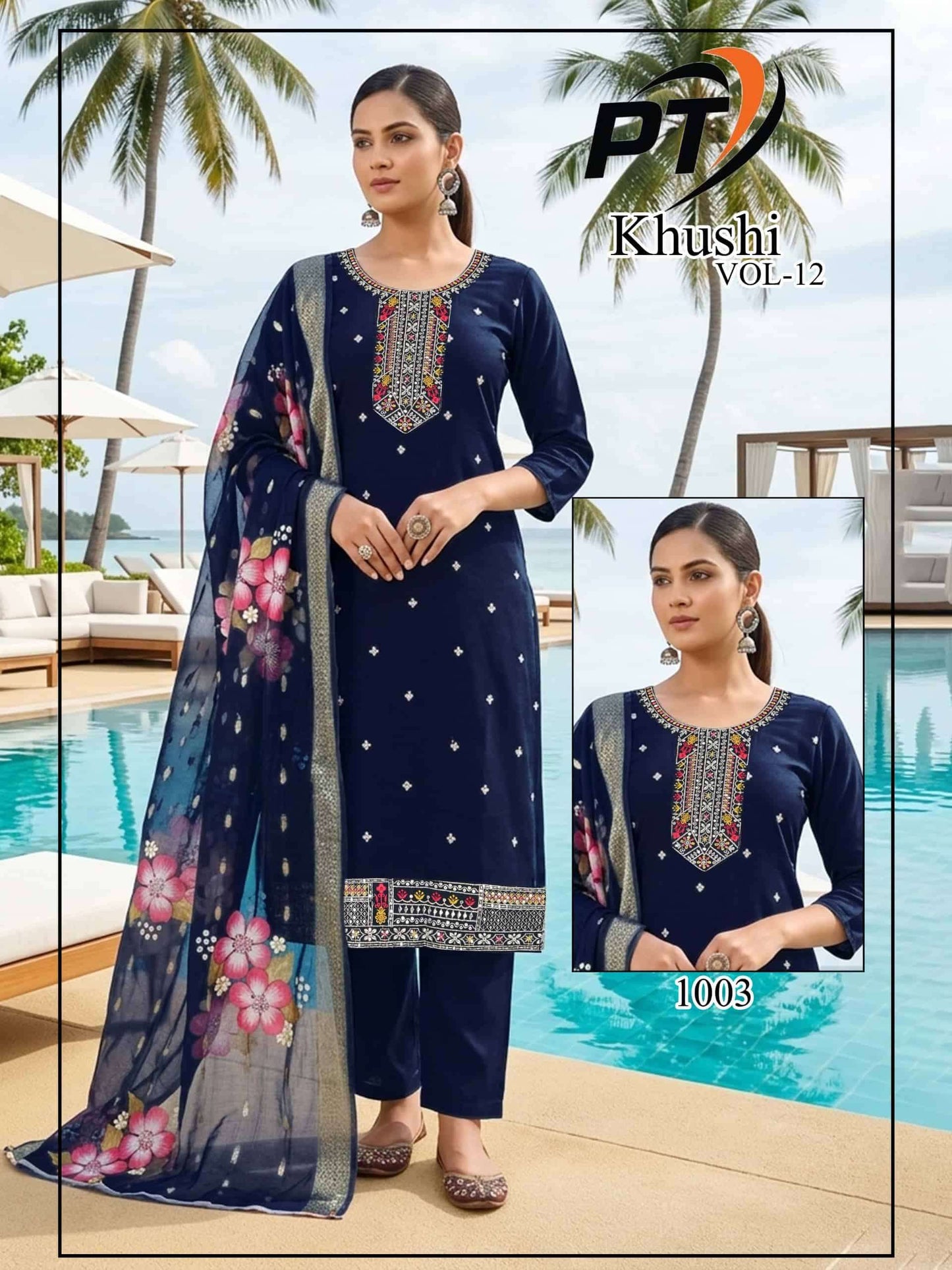 Patidar Mills Khushi Vol 12 Roman Silk Salwar Suit Set